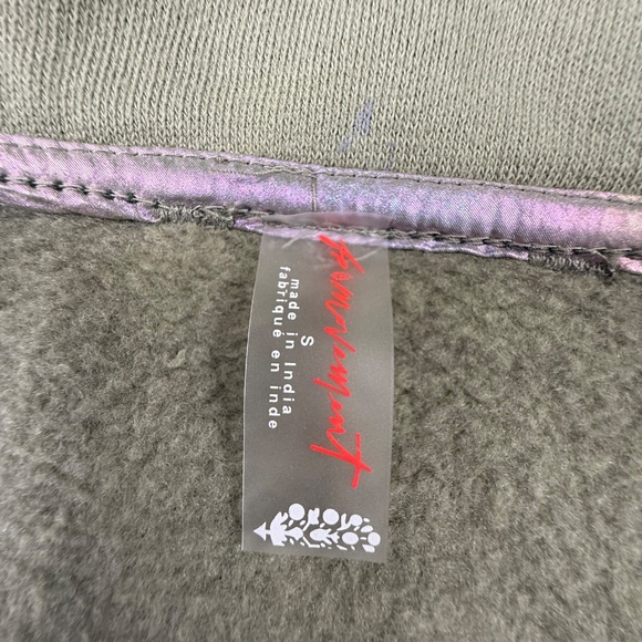 FP Movement by Free People Away We Go Half-Zip Olive NWTS Oversized Iridescent - Picture 5 of 16